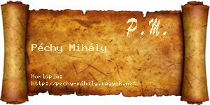 Péchy Mihály névjegykártya